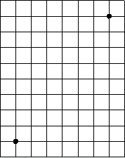 Рисунок к задаче: расстояния на клетках